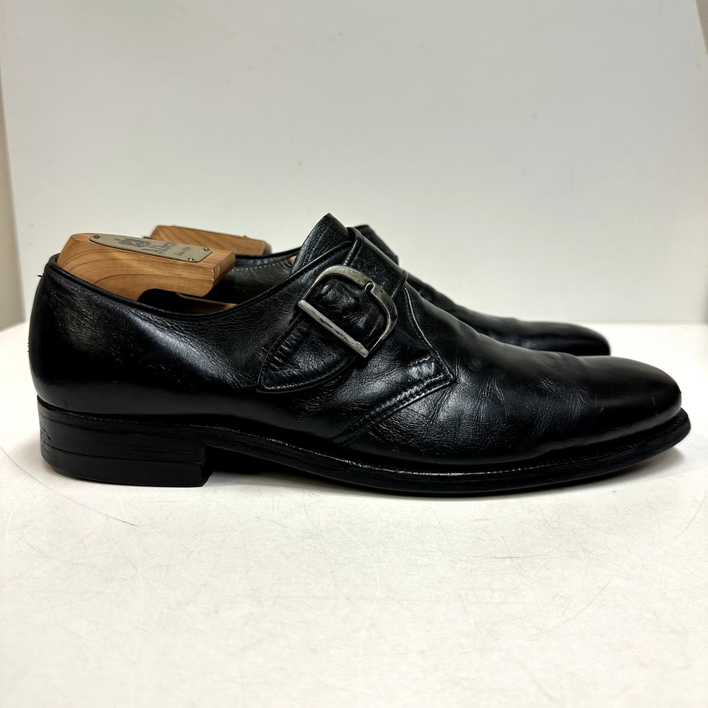 NEW HEELS Alden 755 Single Monk Strap Black Calfskin VINTAGE Made in USA 9.5 C